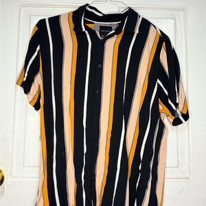 Stylish Men's Striped Button-Down Shirt